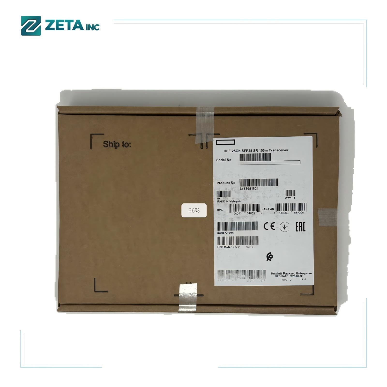 New sealed  845398-B21 HPE 25GB SFP28 SR 100M TRANSCEIVER  845397-001