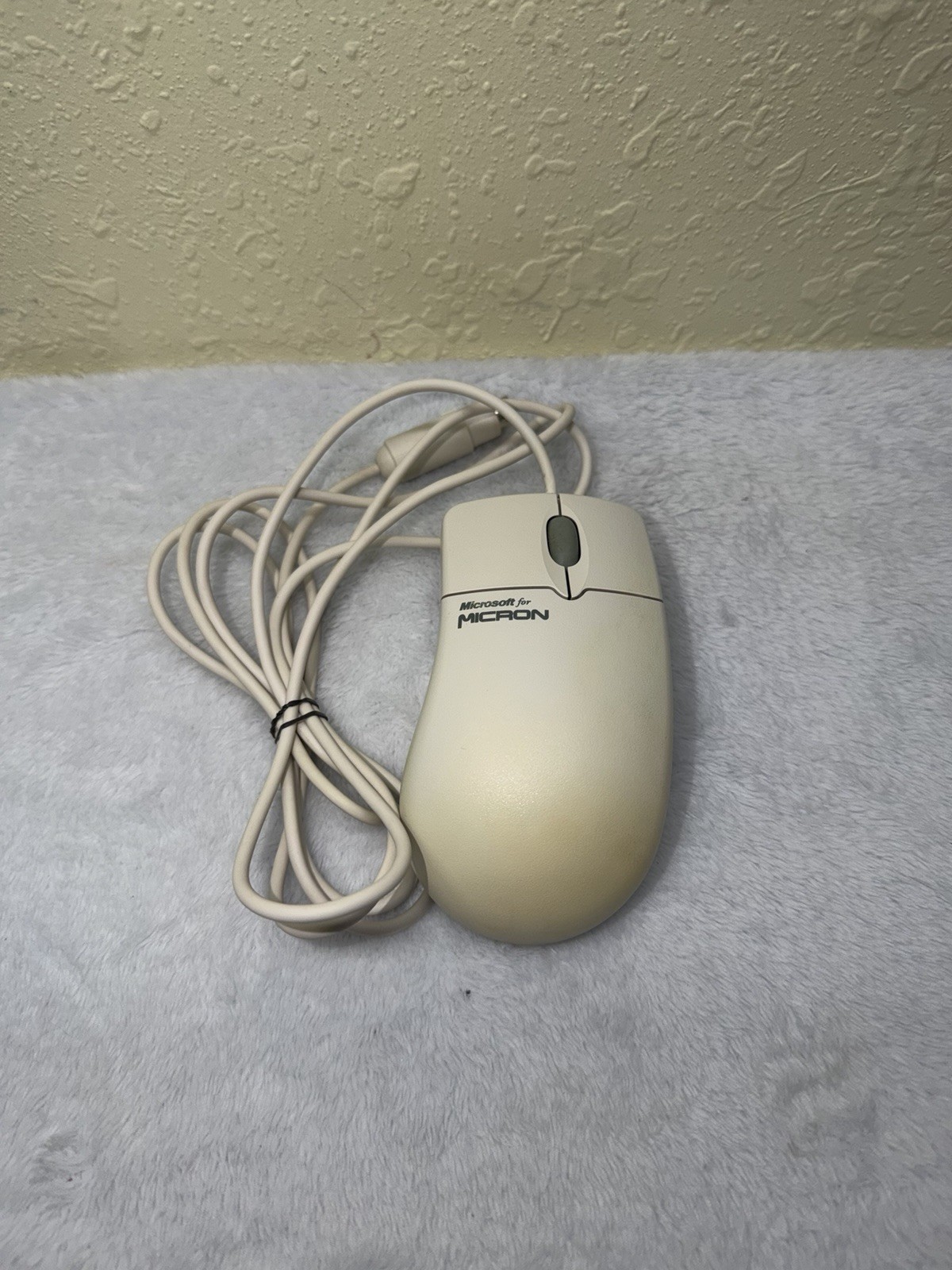 Vintage Microsoft IntelliMouse 1.2A PS/2 Ball Mouse Micron OEM Grey Not Tested