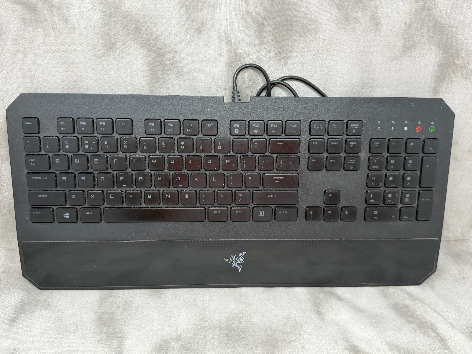 Razer DeathStalker RZ03-0080 Wired Gaming Keyboard Green Backlit USB Tested