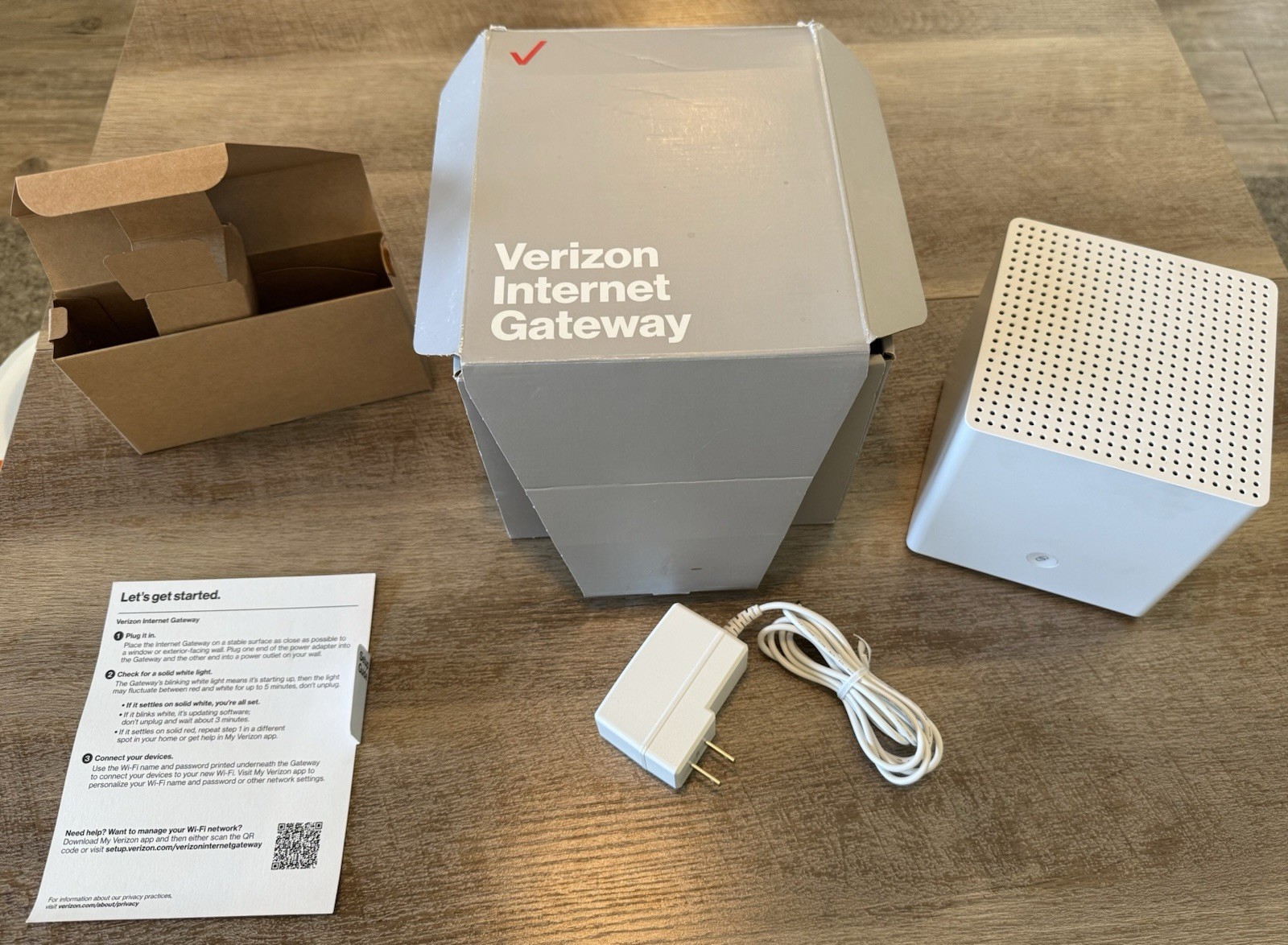 Verizon ASK-NCQ1338FA 5G Internet Gateway *White* With Power And Ethernet Cords