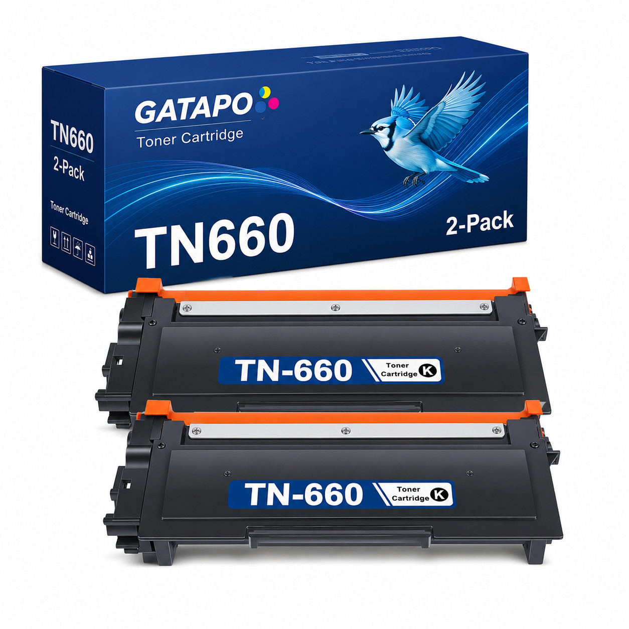2PK TN660 TN-660 Toner Cartridge For  MFC-L2700DW MFC-L2720DW