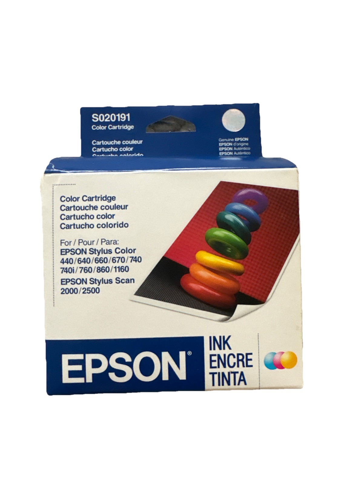 Epson S020191 Color Printer Ink Cartridge NEW - Made in USA - Expired