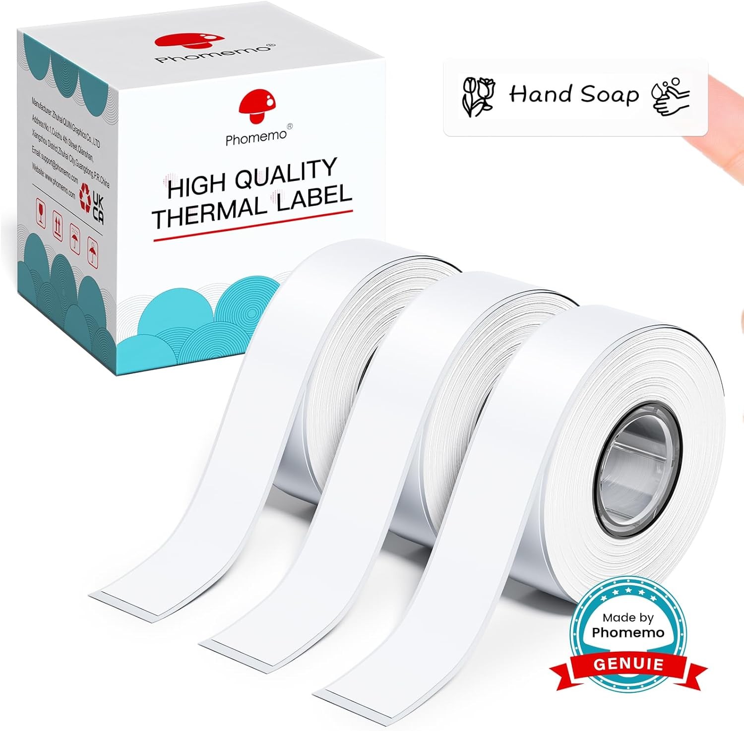 Phomemo D30 Label Tape, Continuous 0.59" x19.69ft Print Master Label Maker Refil