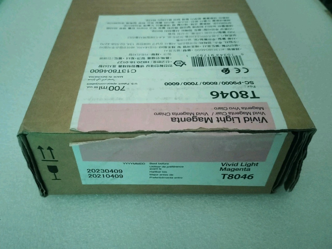 04-2023 Genuine Epson T8046 Vivid Light Magenta 700ml Ink For SC-P9000/8000/7000