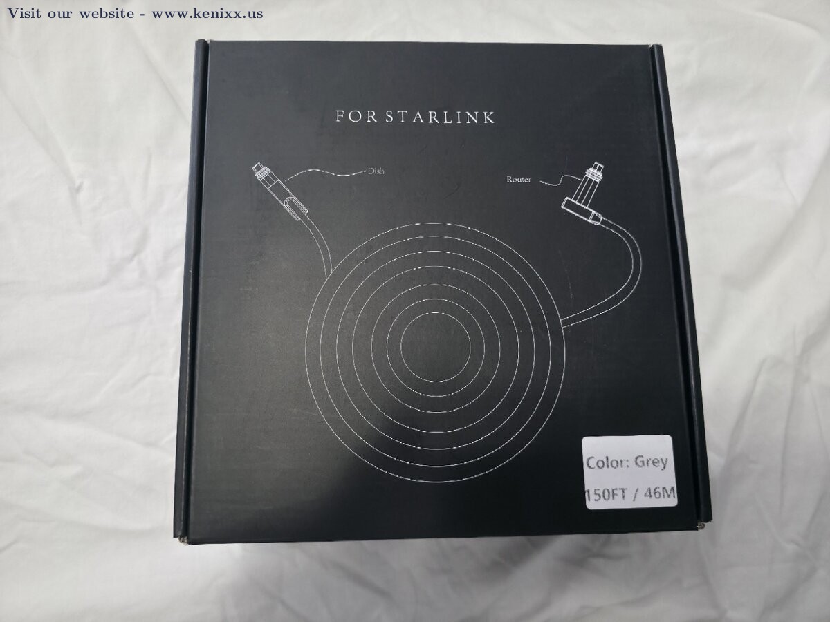 150’ Cable StarLink Satellite Dish 150FT V2 Rectangle - Open Box NEVER USED