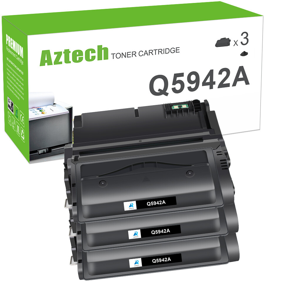 4x Compatible Black Toner Cartridge for HP Q5942A 42A for LaserJet 4240n 4250dtn