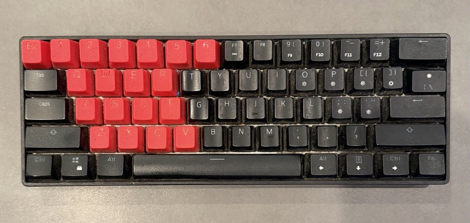 HK Gaming GK61 V2 60% Mechanical Gaming Keyboard Black Red Keycaps RGB USB-C
