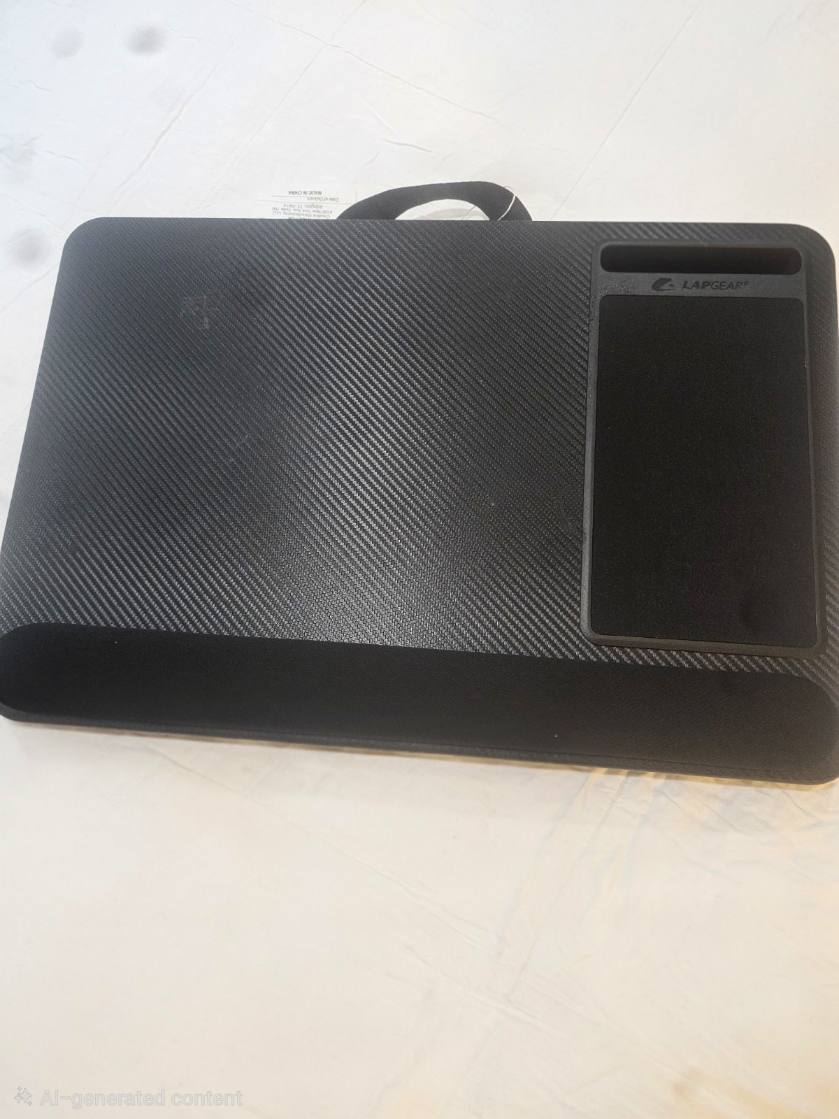 LapGear Black Padded Lap Desk Stand w/ Slot & Carry Handle, 21"wide X 14" High