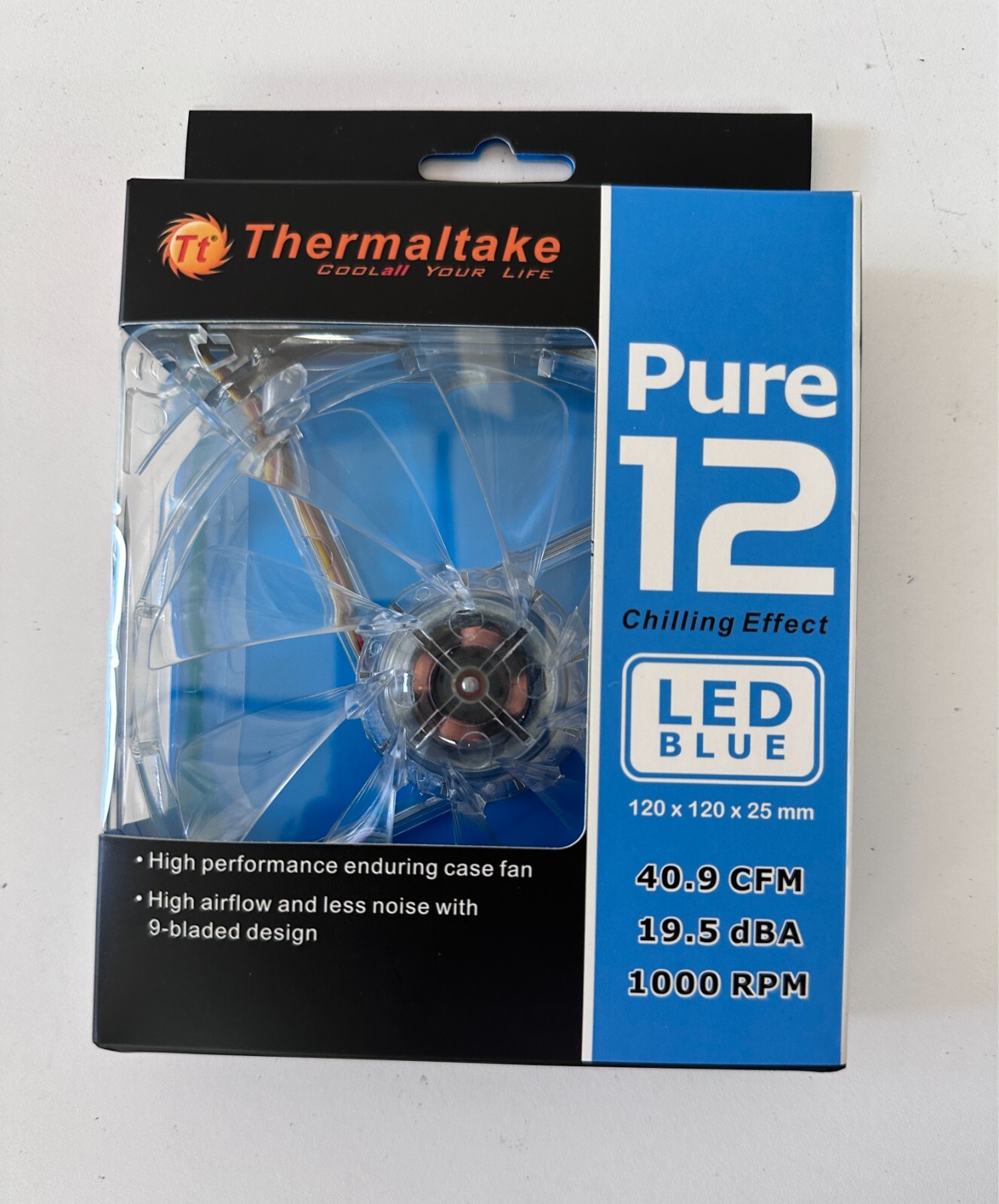 Thermaltake Pure 12 120mm LED Case Cooling Fan  "Color to Choose"