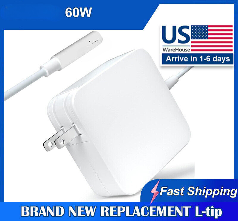 Replacement 60W L-Tip MacBook Pro Charger AC Power Adapter (2009-2010)