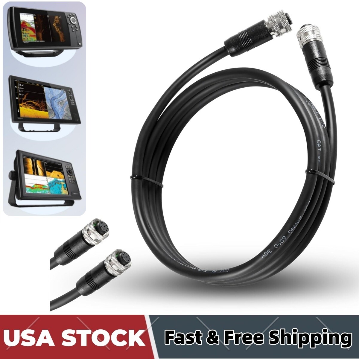 Replace for Humminbird 720073-6 Boat Ethernet Cable,AS EC 5E 5 FT