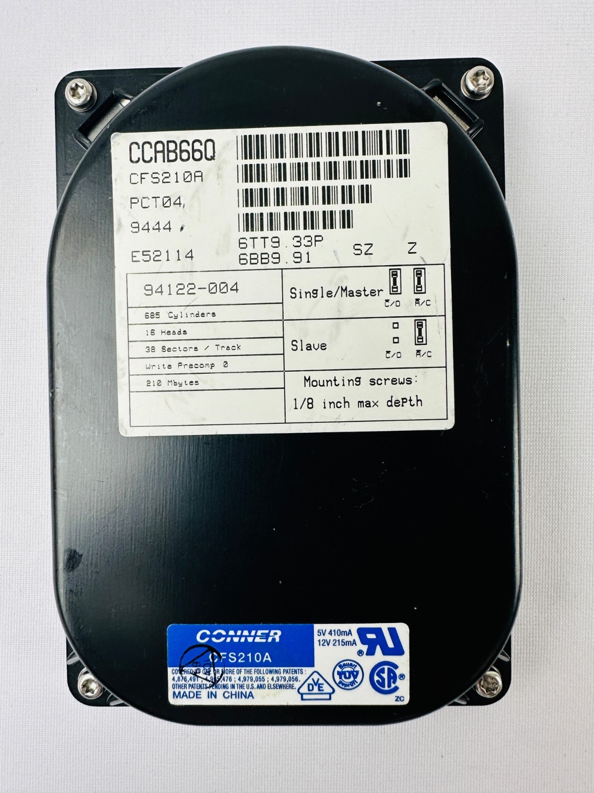 Conner CFS210A Hard Disk Drive