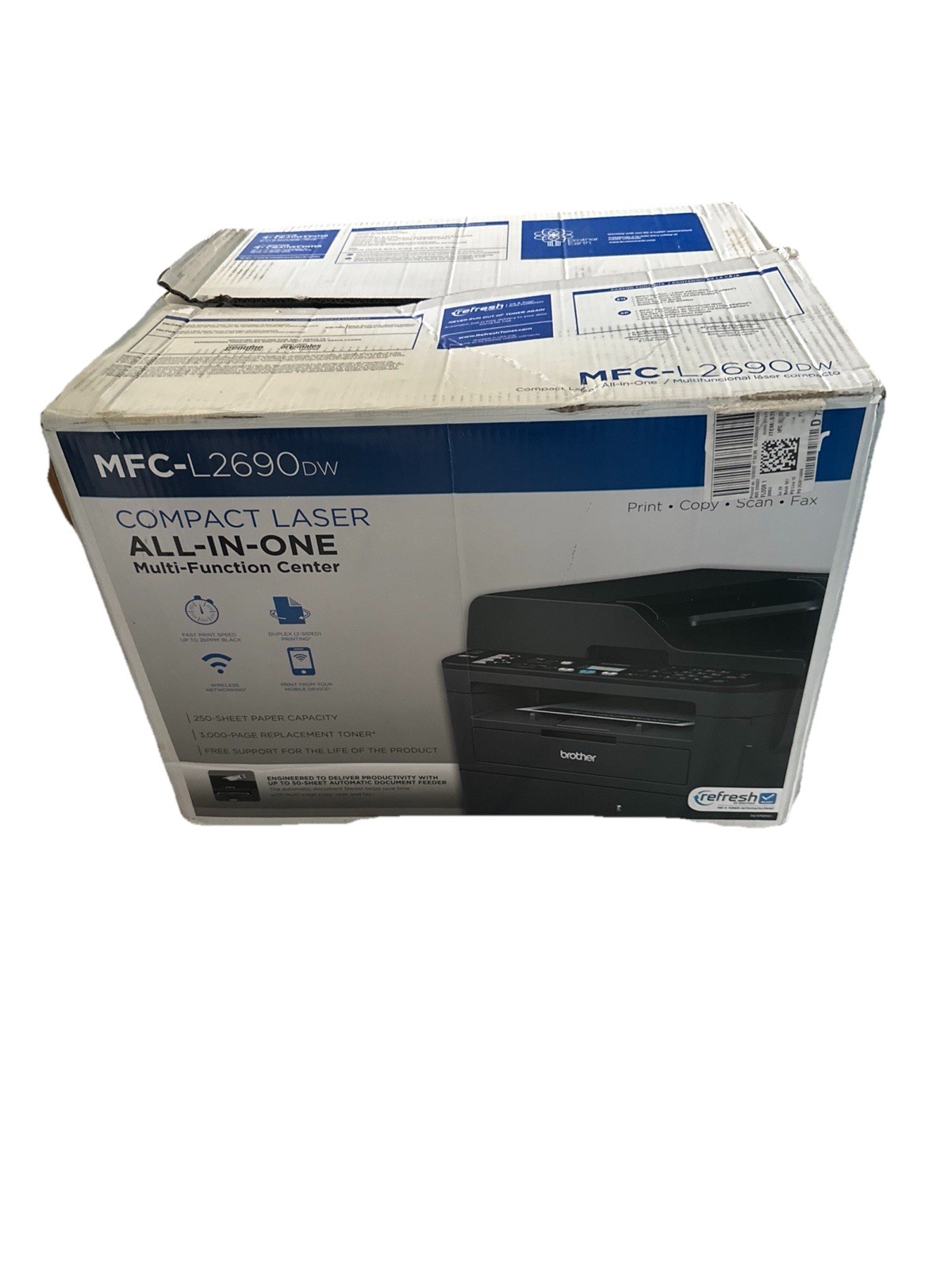 Brother Premium MFC-L2690DW Compact Monochrome All-in-One Laser Printer NIB