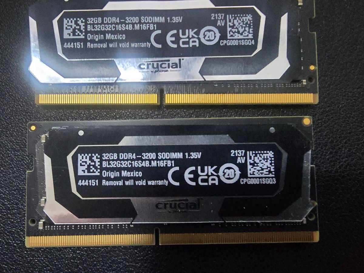 Crucial Ballistix DDR4-3200 SO-DIMM 64GB 32GBx2 Modules
