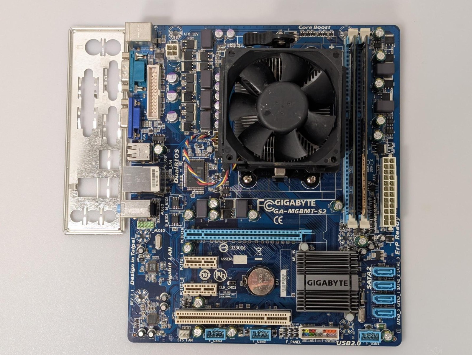 GIGABYTE GA-M68MT-S2 | AMD Athlon II | 8GB DDR3 Ram | IO Plate Included