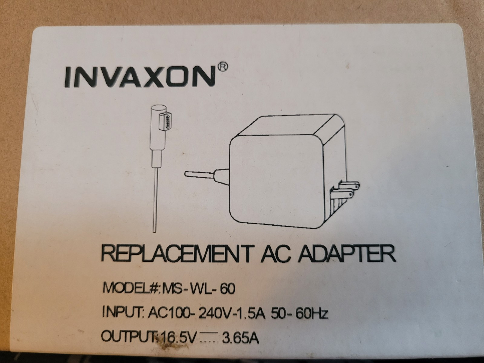 Replacement for MacBook Pro 13 Inch Display AC 60W L-TIP Connector Power Adapter