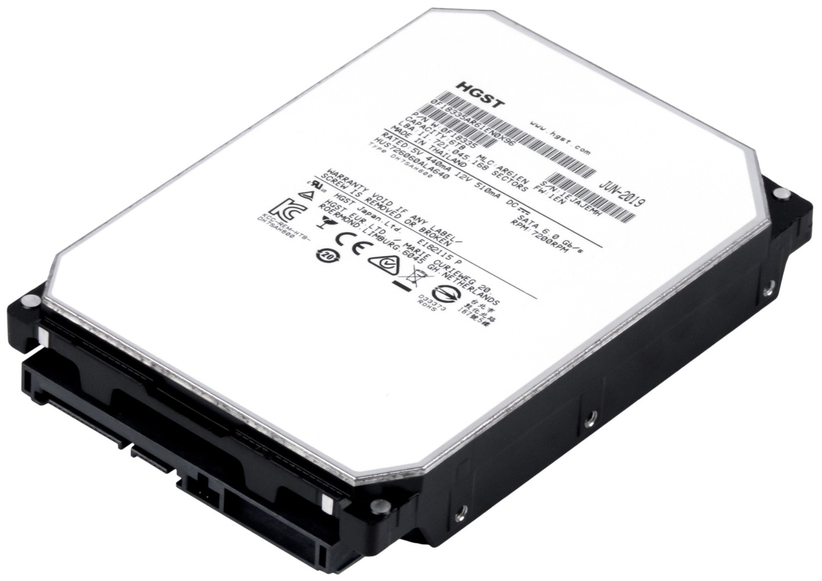 HGST UltraStar HE6 6TB 7.2K 64MB SATA III 3.5" HUS726060ALA640 HARD DRIVE
