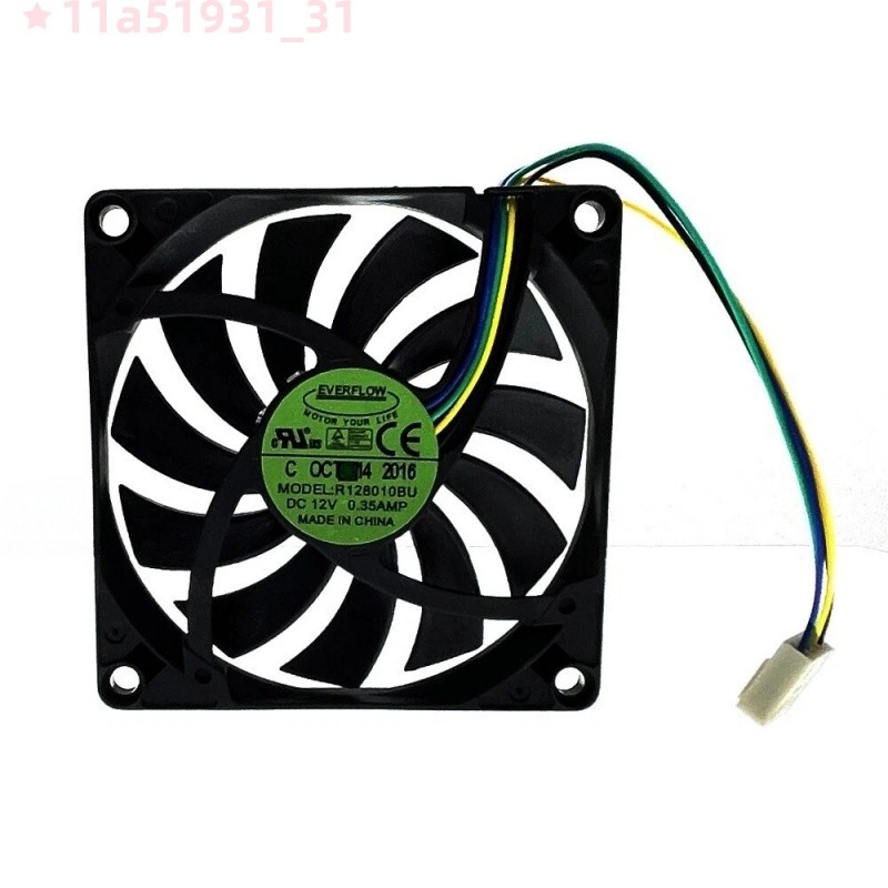 Everflow R128010BU 80mm 10mm Slim Cooler Heatsink Fan 80X80X10mm Dual Ball