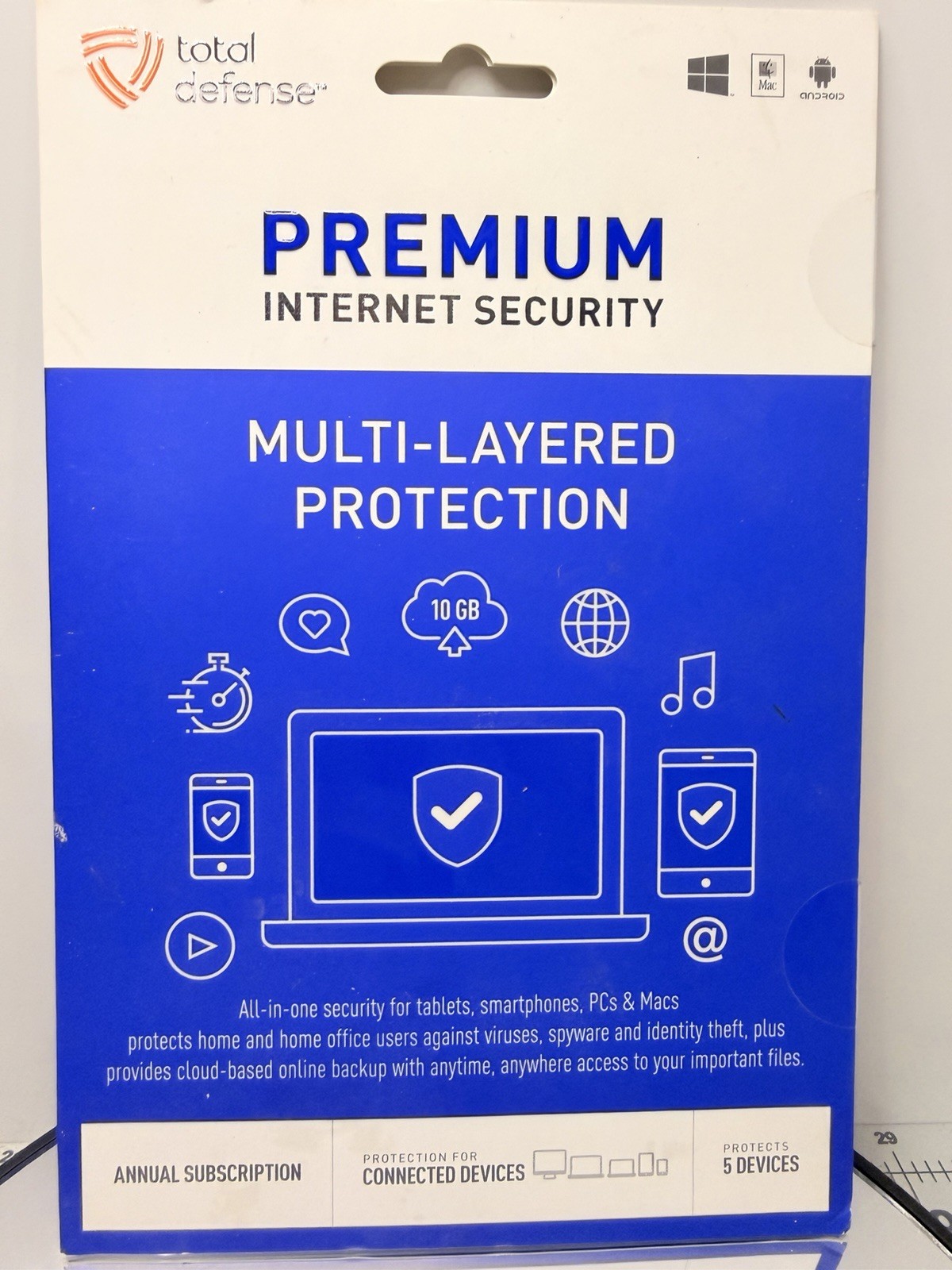Total Defense Premium Internet Security — Brand New Sealed, 5 Devices