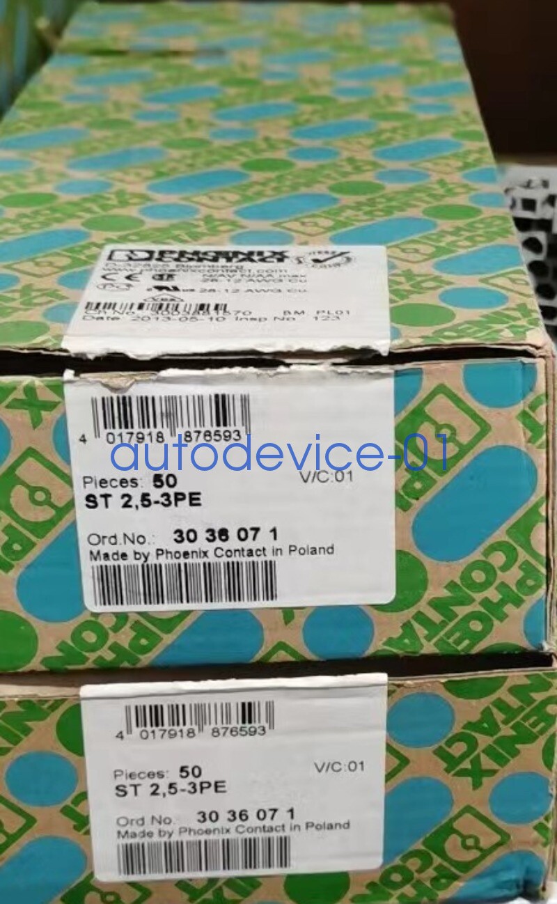 50pcs Phoenix Contact Ground terminal ST 2,5-3PE 3036071 DHL/FedEx
