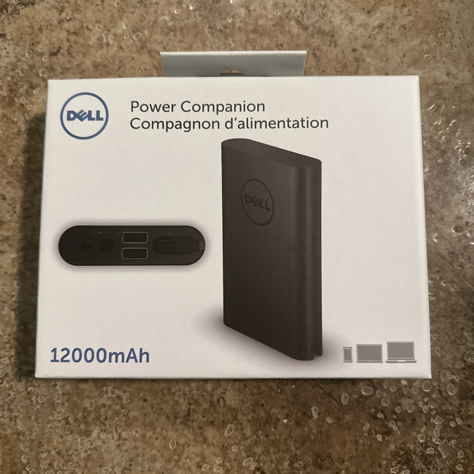 Dell Power Companion 12000mAh Portable Power Bank External Battery 