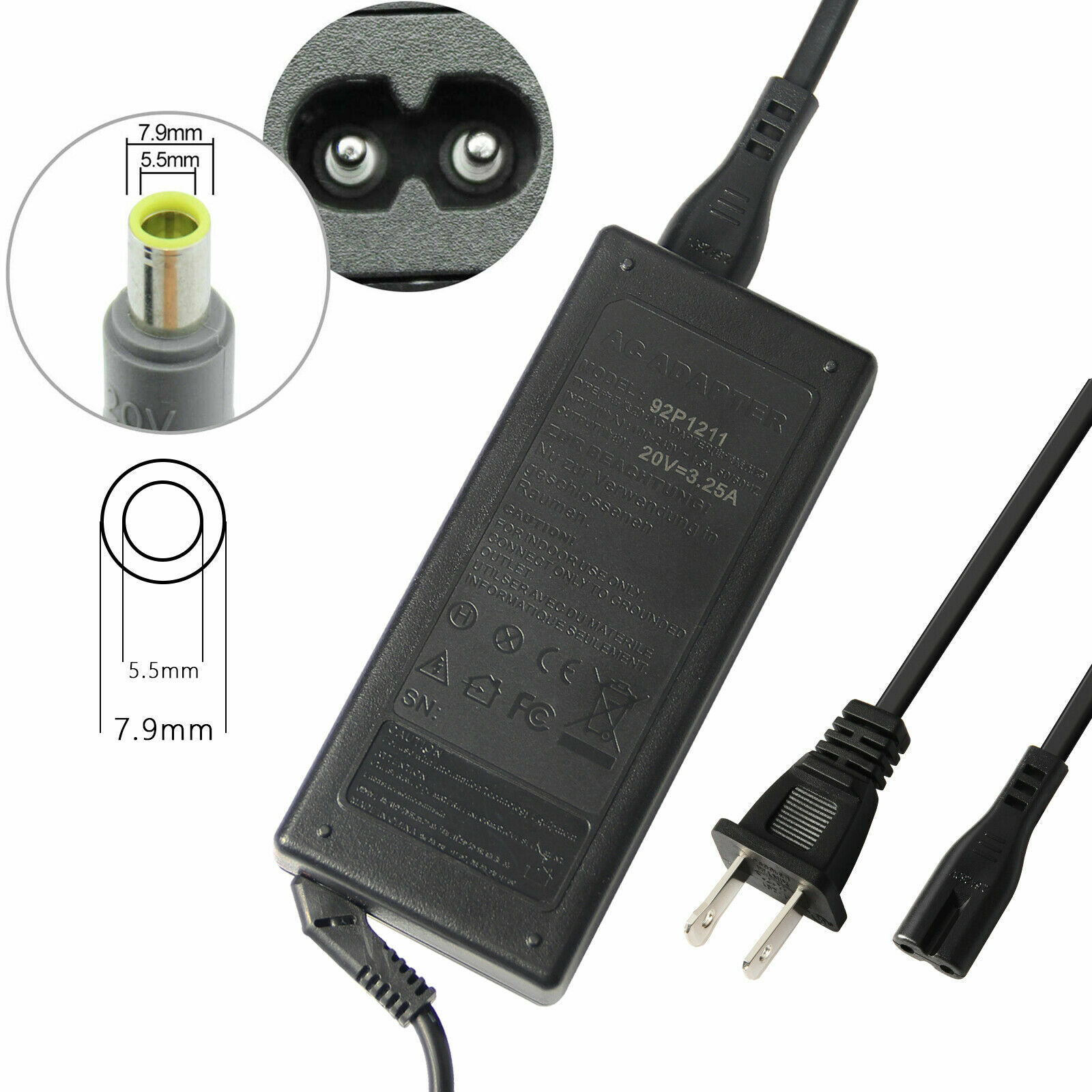 65/90W Lenovo  Adapter For ThinkPad B490 B590 5935, 5936, 5941 SL300 SL400 Z60m