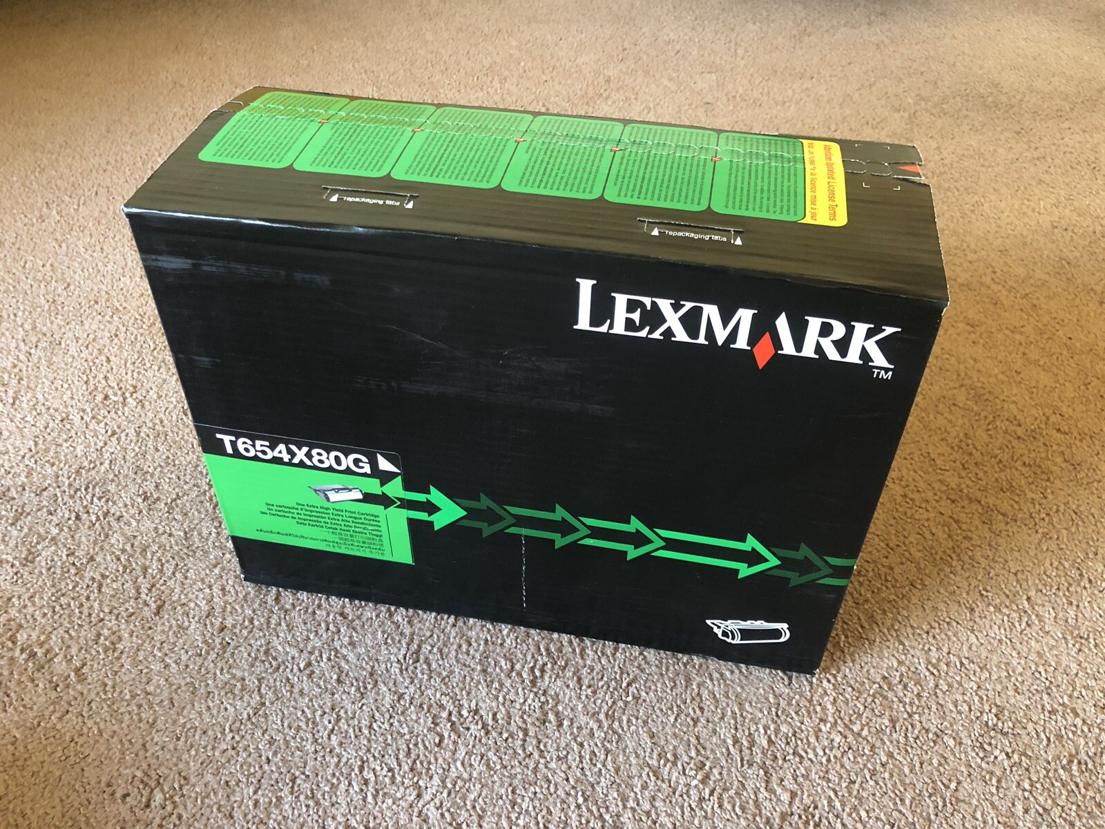 Genuine Lexmark T654X80G Extra Yield Toner Cartridge Sealed T654 T656 Printer