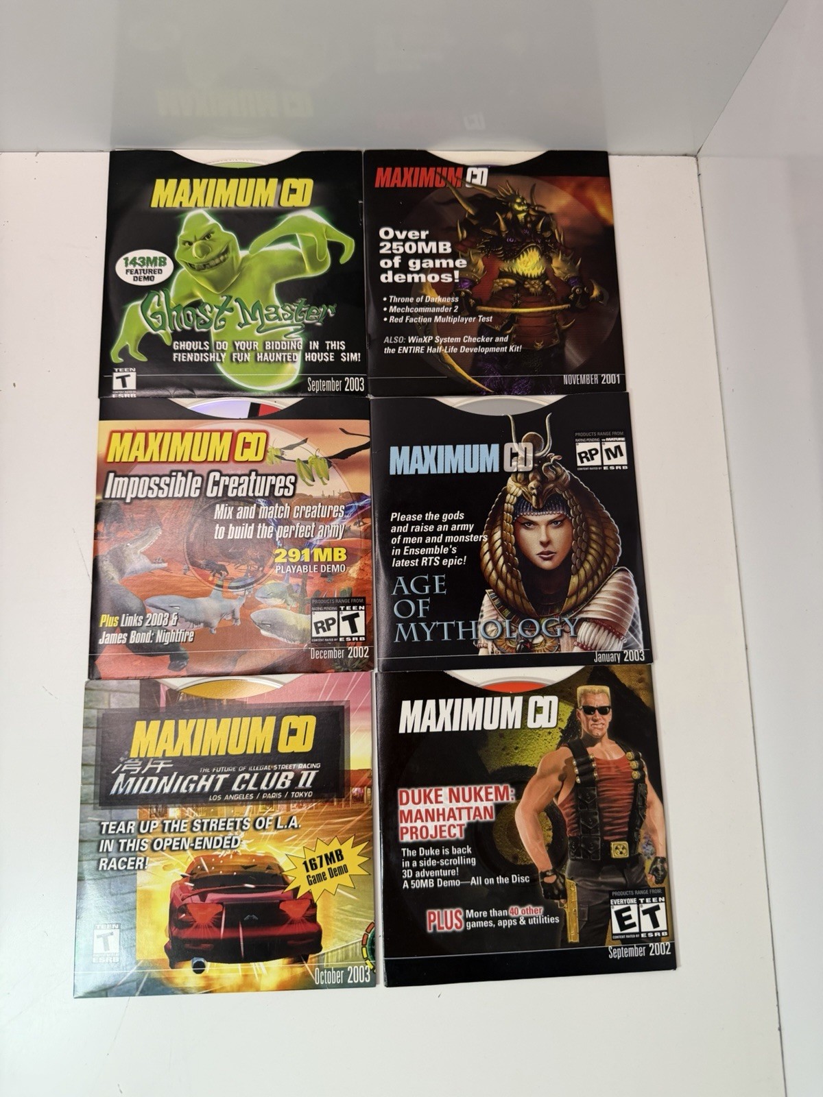 Maximum CD Lot (6 Discs 2001–2003) – Age of Mythology, Ghost Master, Duke Nukem