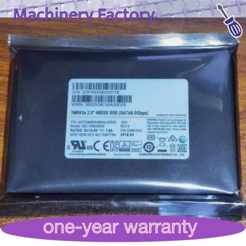 NEW 480GB Samsung 2.5 SSD SM863a MZ-7KM480N Solid State Drive MZ7KM480HMHQ-00005