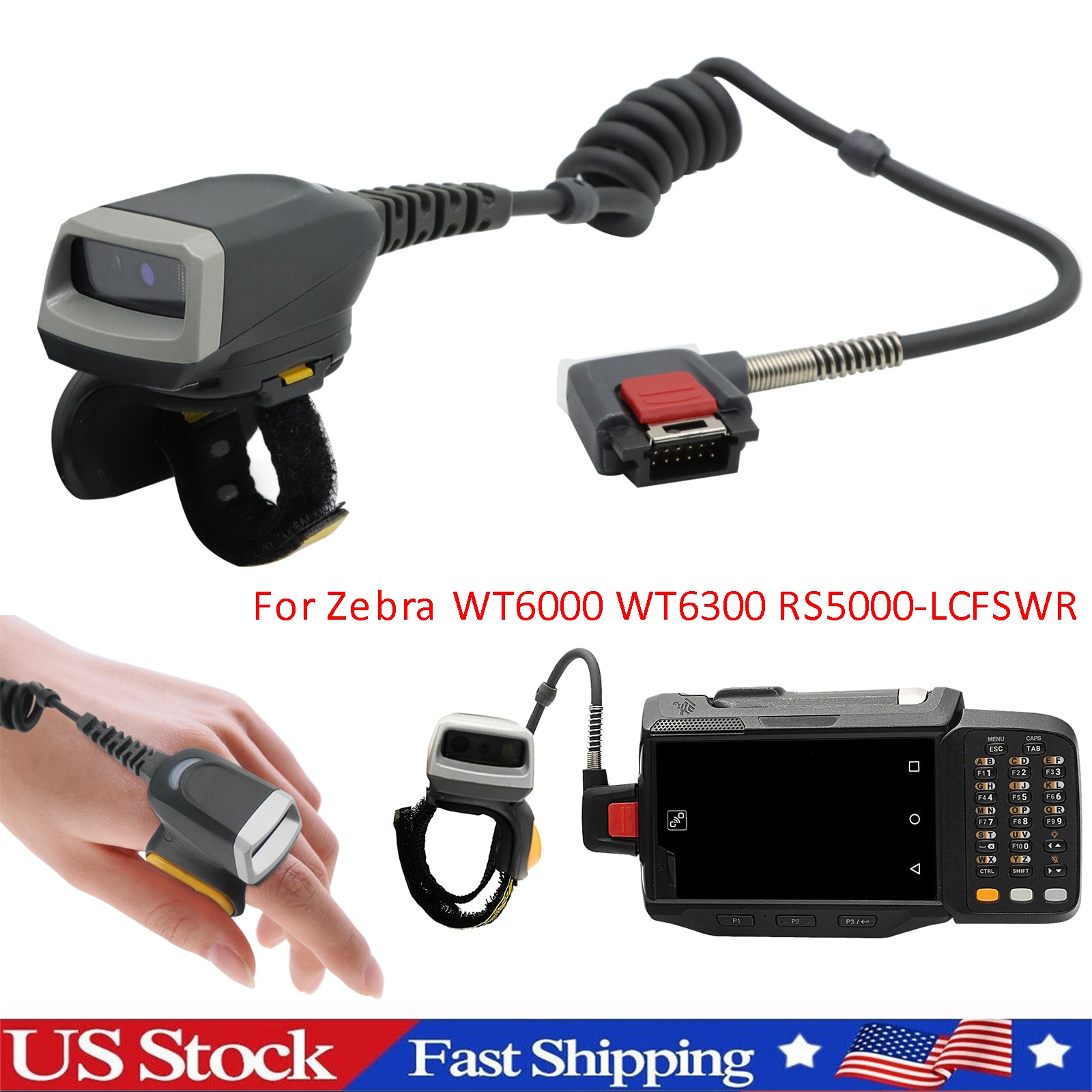 for ZEBRA Symbol RS5000-LCFSWR RS5000 Finger Ring Barcode Scanner（WT6000 WT6300）