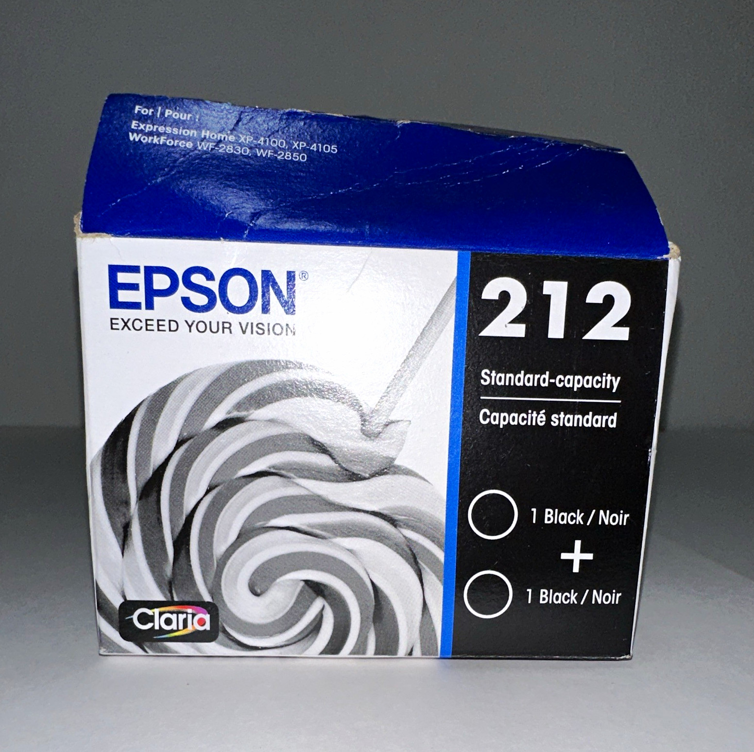 Epson 212 Genuine Black Ink Cartridge 2-Pack T212120-D2 XP-4100 WF-2830