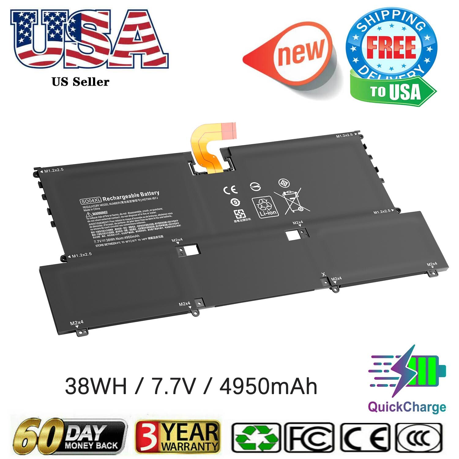 SO04XL Battery for HP Spectre 13-V000 13T-V100 844199-855 HSTNN-IB7J 13-V150NW