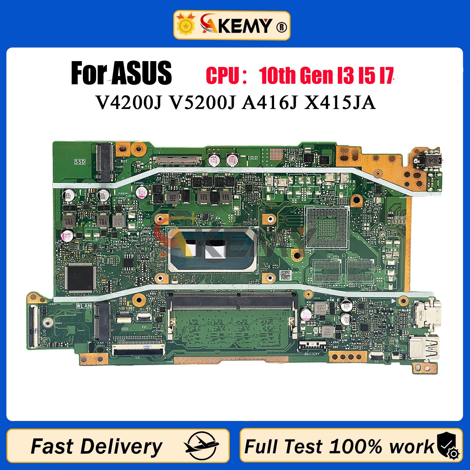 X415JA X415JAB Laptop Motherboard For ASUS X515JA X515JP X515JF X415JF tests OK