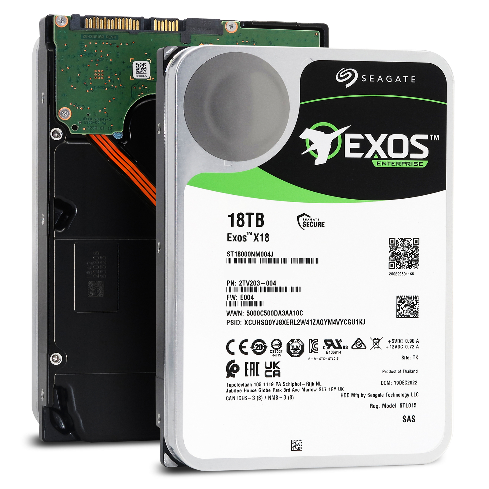 For Seagate HD ST18000NM004J 18TB 12Gb s SAS 7200RPM 256MB 512e 4Kn Ba