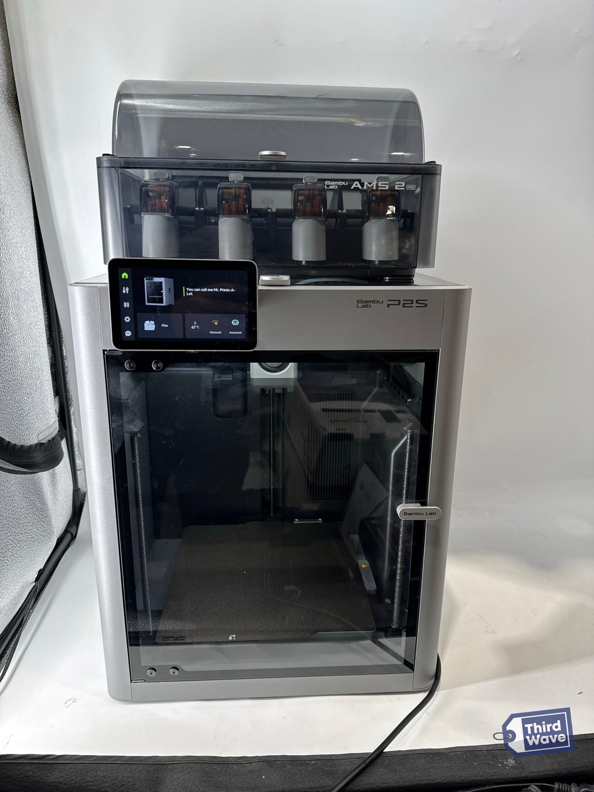 Bambu Lab P2S AMS Combo 3D Printer 256mm Auto Bed Level AI Detection Gray