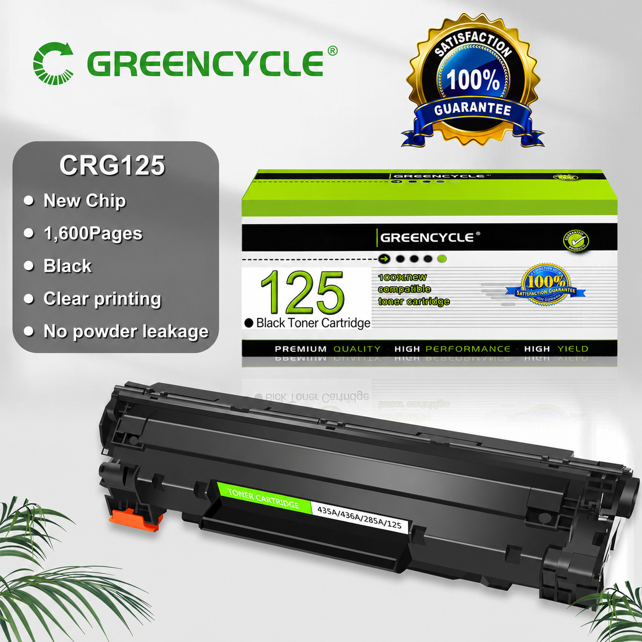 1PK CRG125 3484B001 Toner cartridge Compatible for Canon 125 imageCLASS LBP6030w