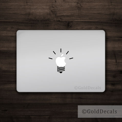 Light Bulb - Mac Apple Logo Laptop Vinyl Decal Sticker Macbook Power Funny