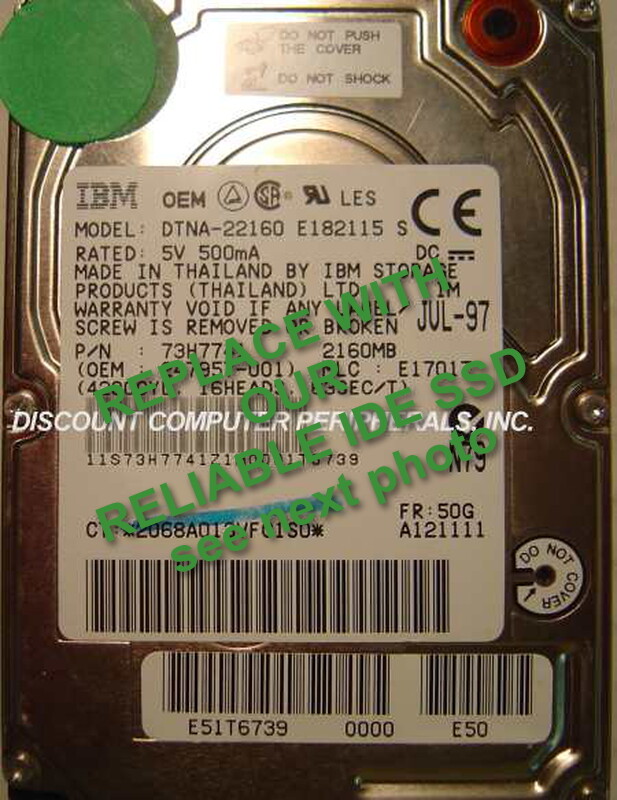4GB IDE SSD Replace Worn Out DTNA-22160 Hard Drive with 2.5" 44 PIN CF SSD Card