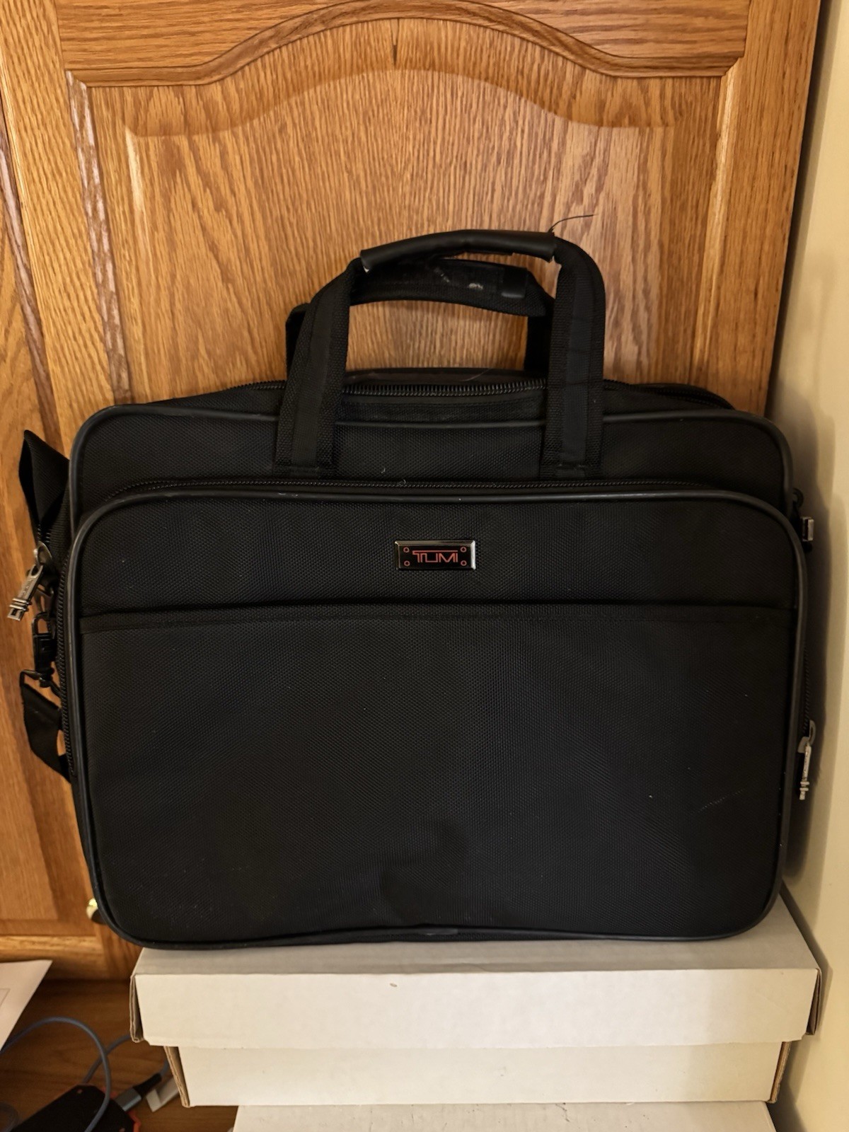 TUMI Alpha Business Briefcase Messenger Bag 22631ATH2 Ballistic Canvas Nylon EUC