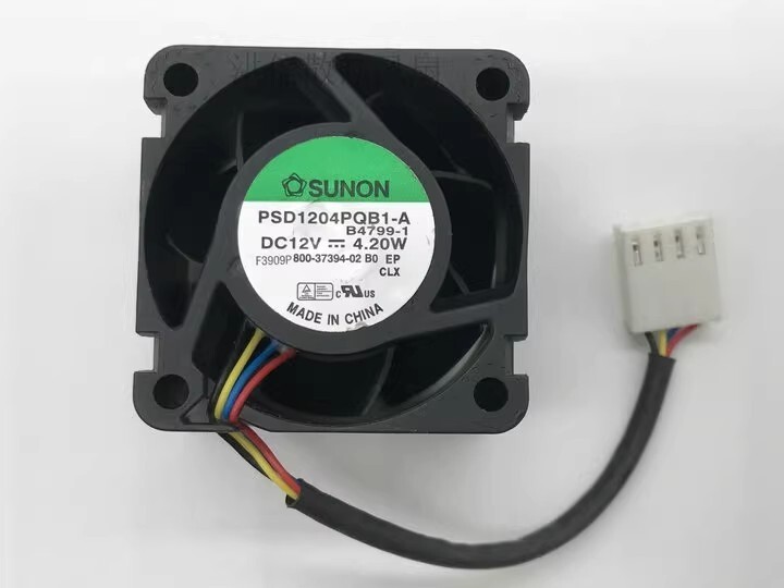 SUNON PSD1204PQB1-A 4028 DC12V 4.20W 4CM 4-Wire Silent Cooling Fan