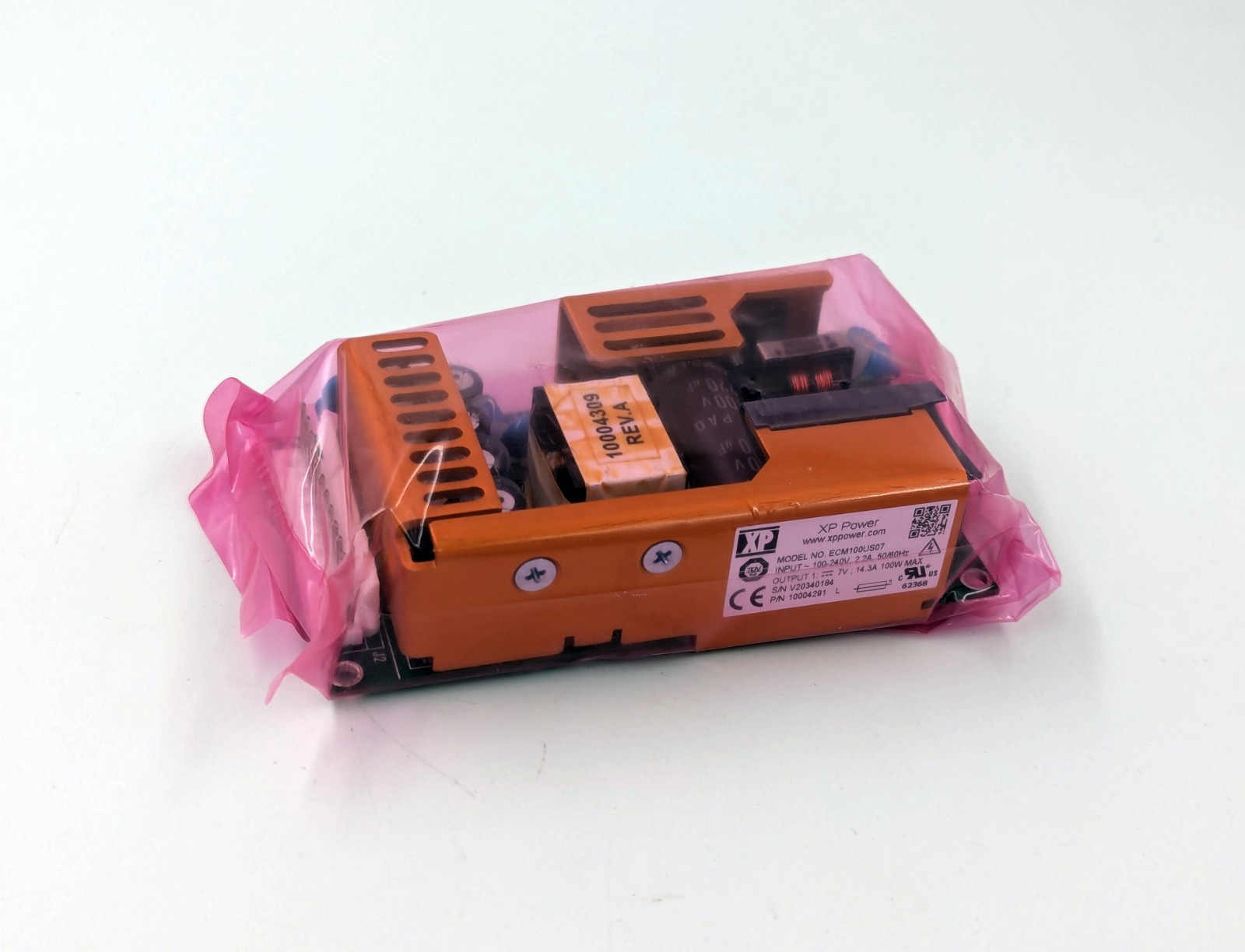 XP Power ECM100US07 7V⎓14.3A 100W AC-DC Power Supply PN 10004291