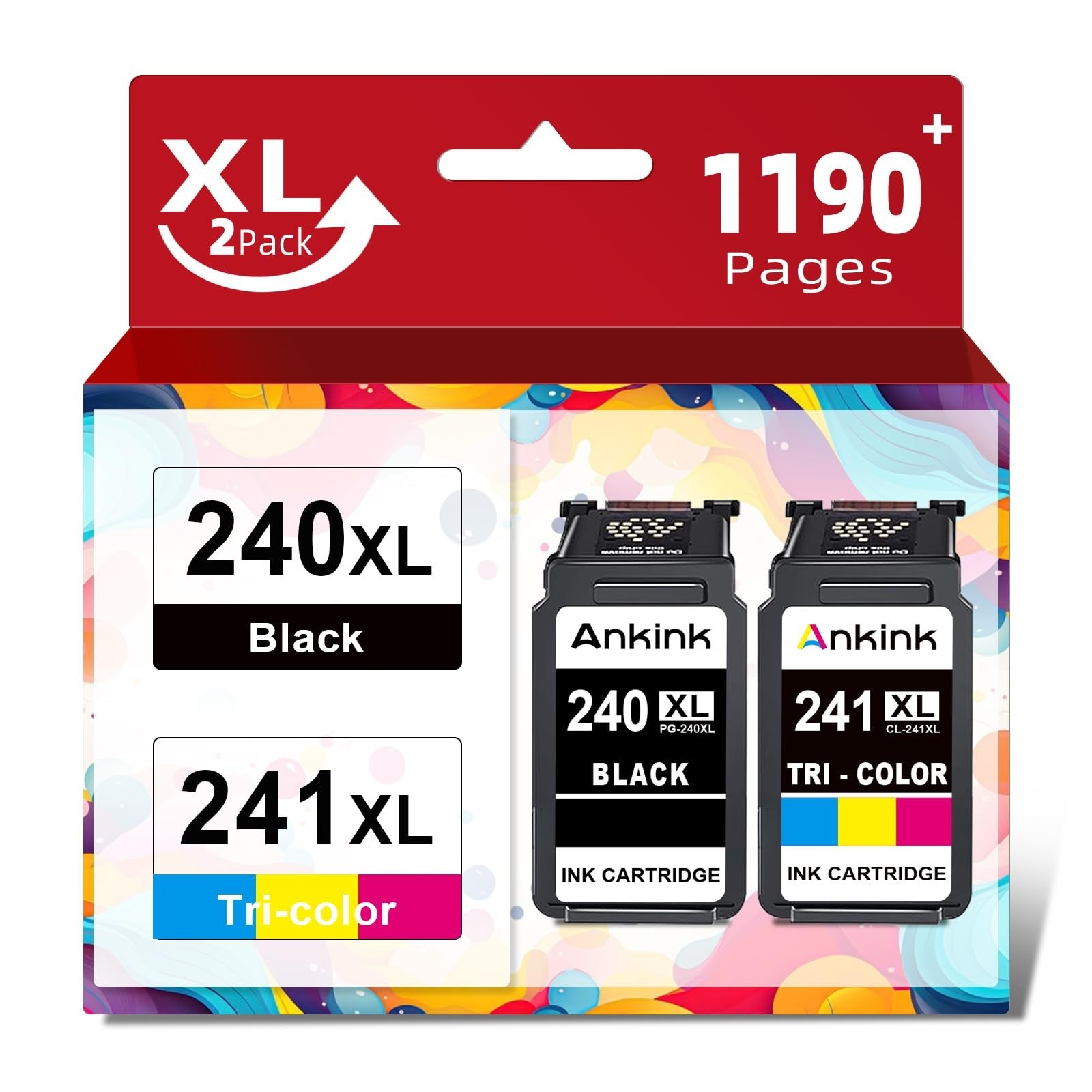 240XL 241XL Ink Cartridges Replacement for Canon Ink 240 241 PG-240 CL-241 XL...