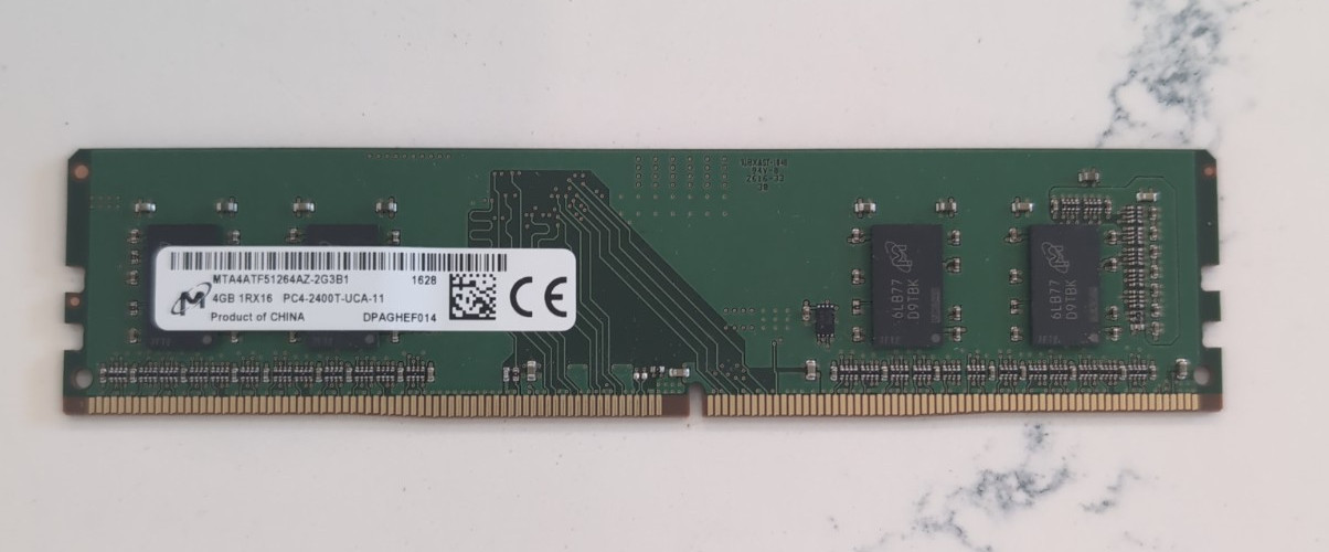 Micron 4GB (1 Stick) PC4-19200 DDR4 2400T 1Rx16 ECC Memory MTA4ATF51264AZ-2G3B1