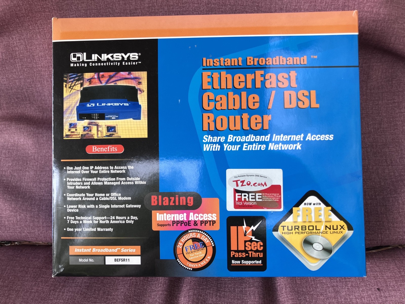 linksys router, Instant Broadband,Ethernet Cable/DSL Router 1 port