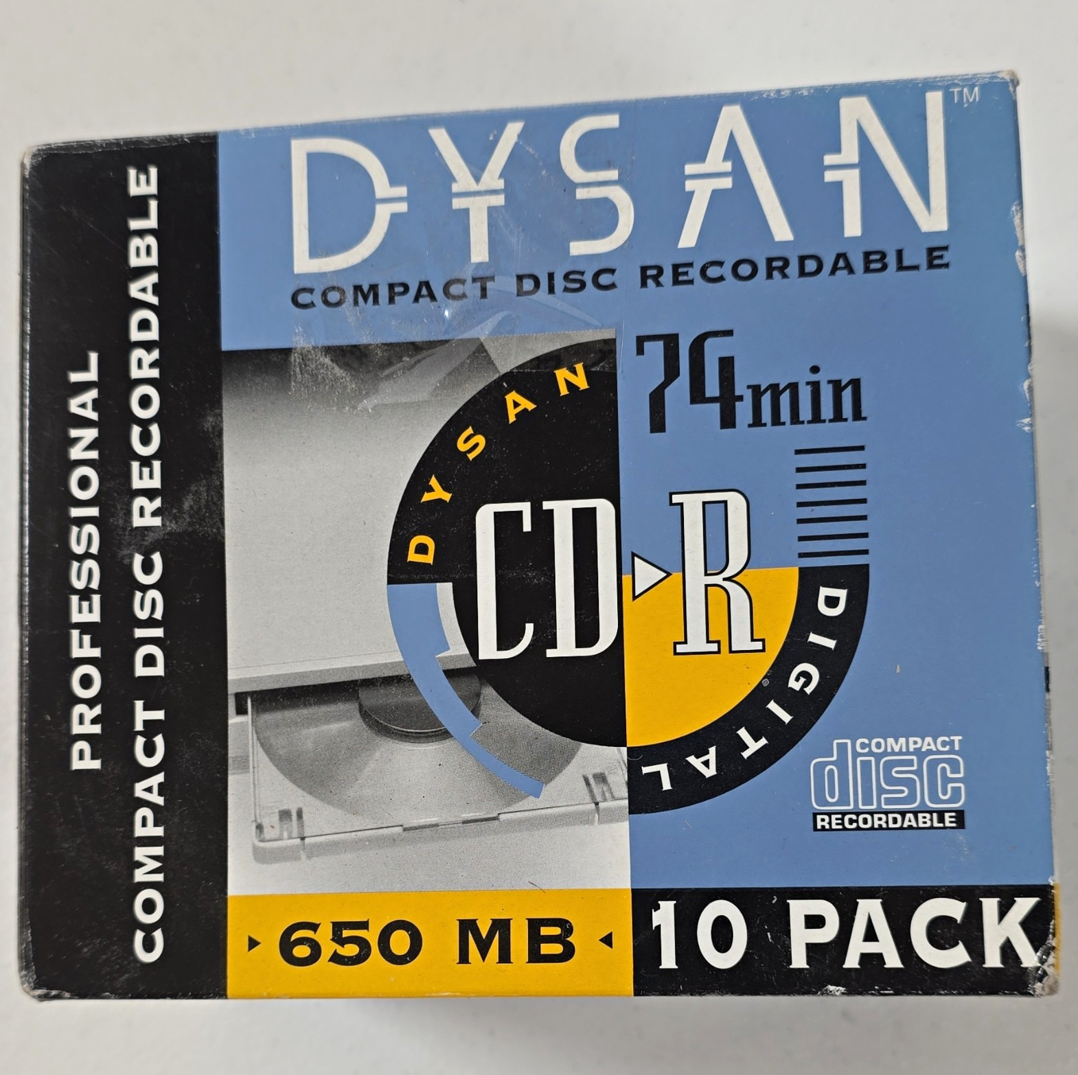 Dysan CD-R Recordable 650MB 74min 10 Pack Spindle MPN 4772-2300 1998