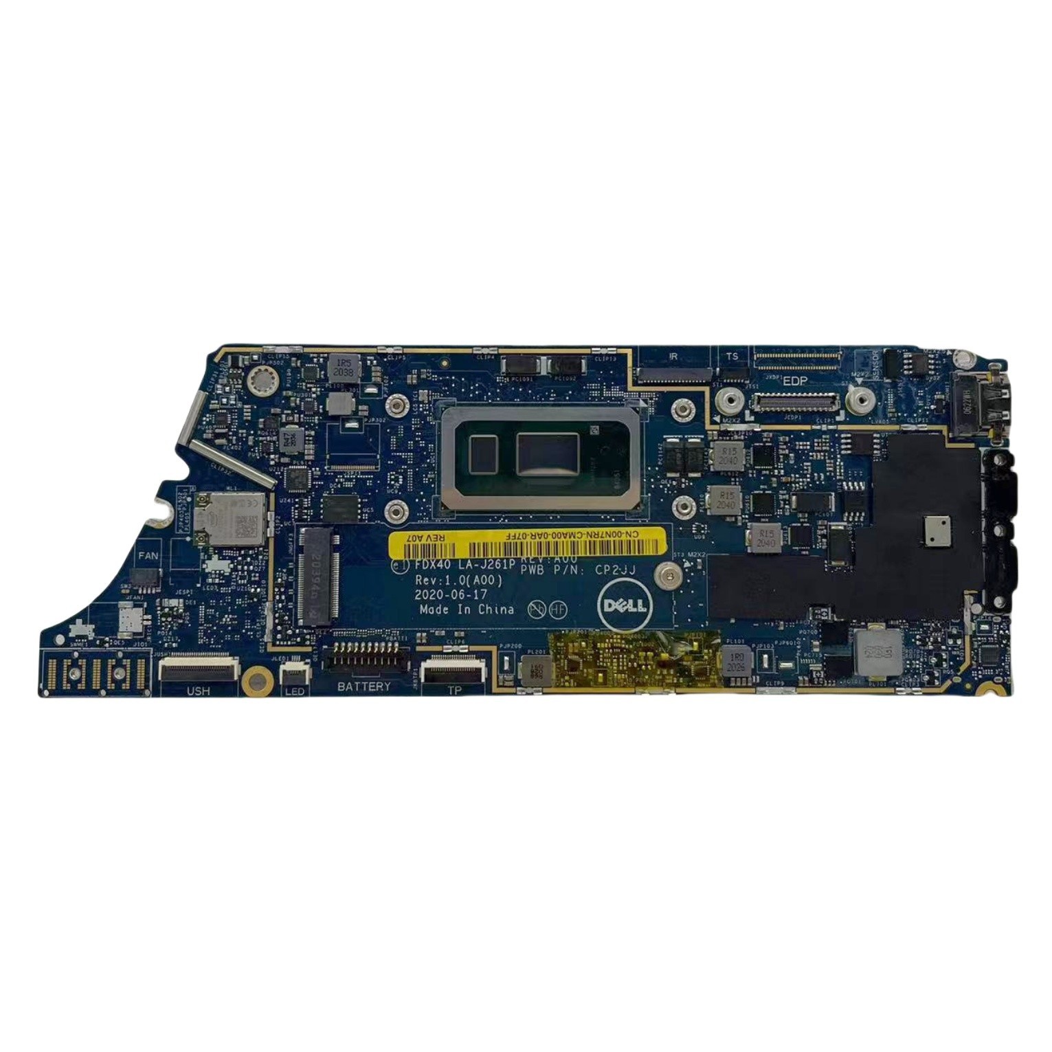 For Dell Latitude 7310 7410 i7-10610U 16G Laptop Motherboard FDX40 LA-J261P