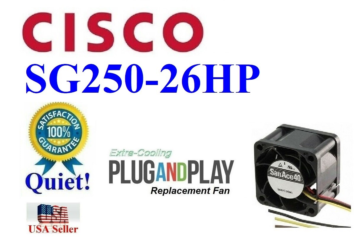 1x Quiet Replacement Fan for Cisco SG250-26HP Low Noise Fan
