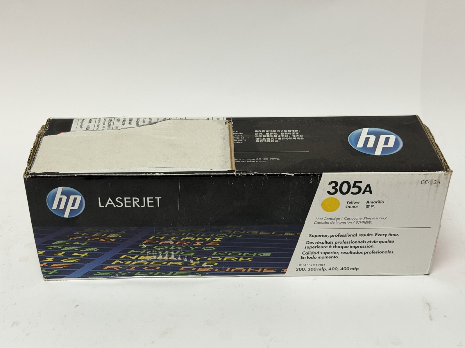 Genuine HP 305A CE412A Yellow Toner Cartridge OEM New * See Pictures *