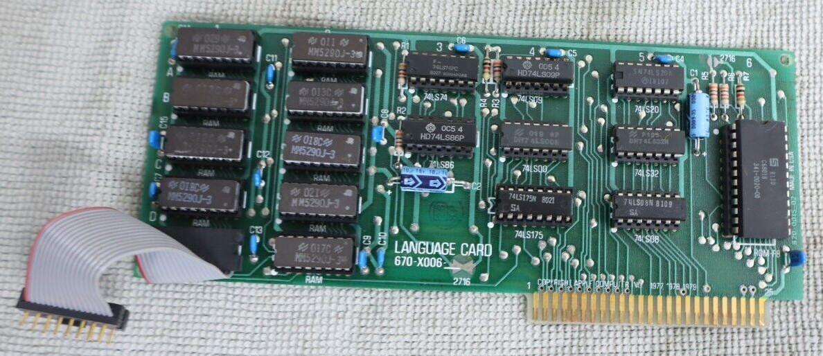 Nice Used Vintage Original OEM Apple 2 II LANGUAGE CARD 670-X006 UNTESTED - USA