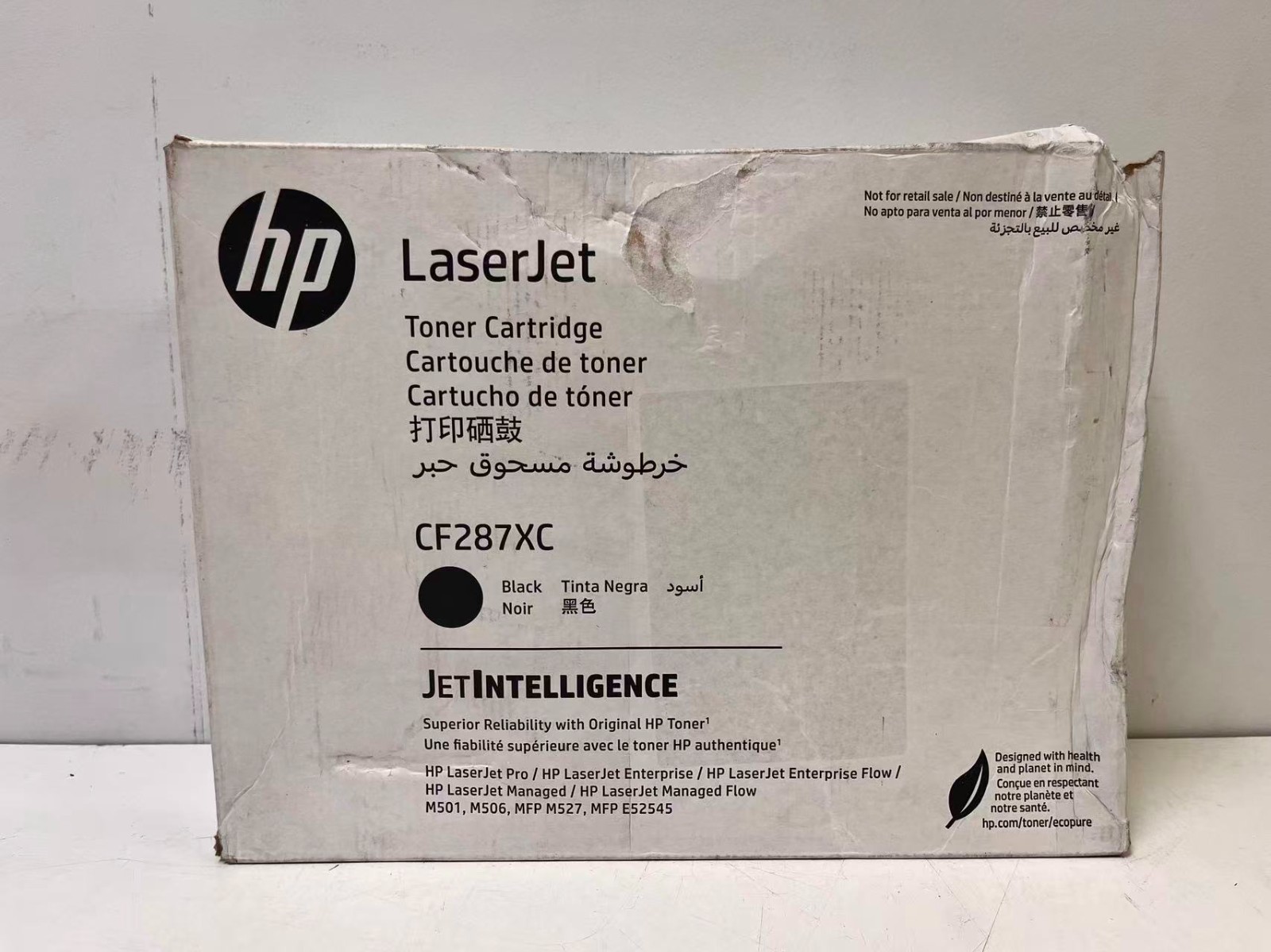 Genuine HP CF287XC 87X Black Toner NEW Sealed LaserJet M501 M506 M527 DAMAGE BOX